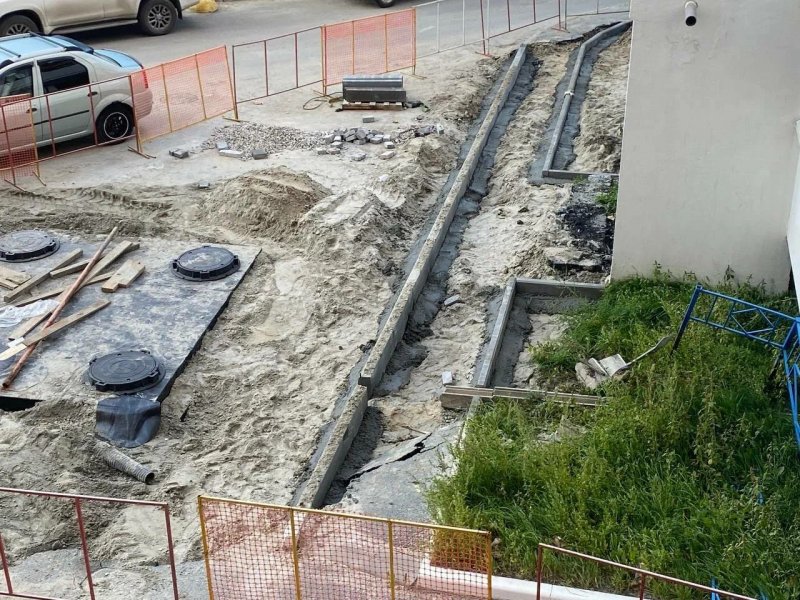 Заливка основания под бордюры в Самаре